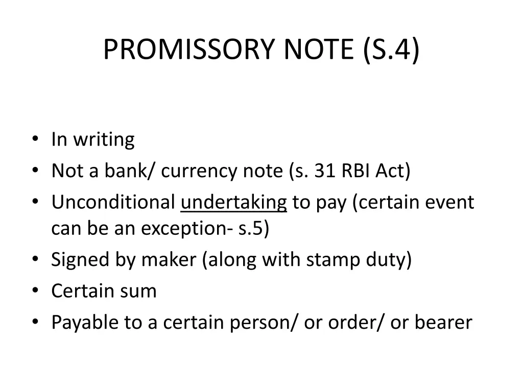 promissory note s 4