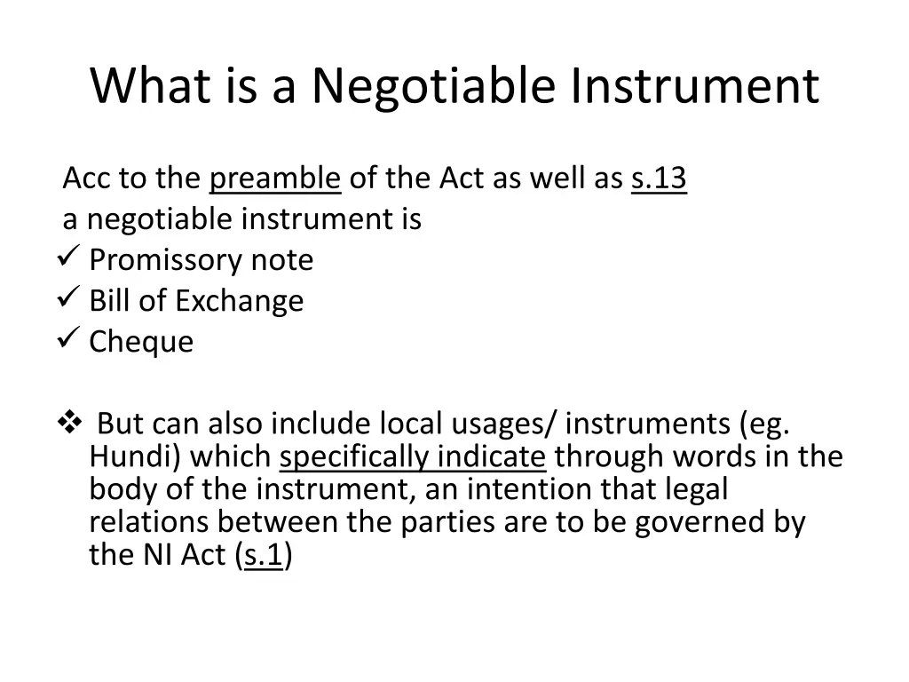 what is a negotiable instrument