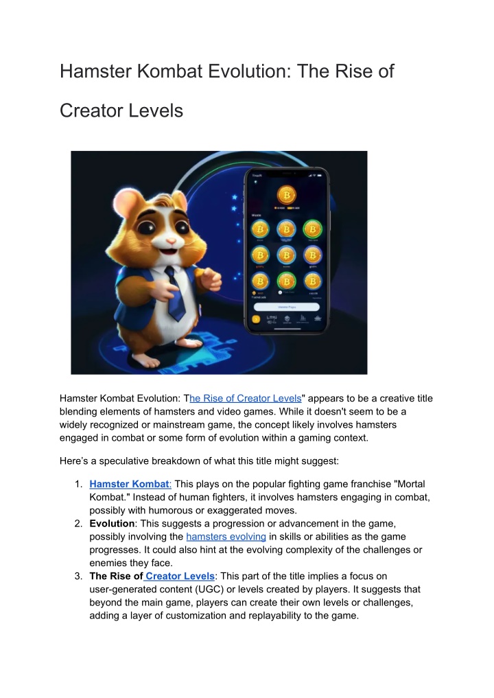 hamster kombat evolution the rise of