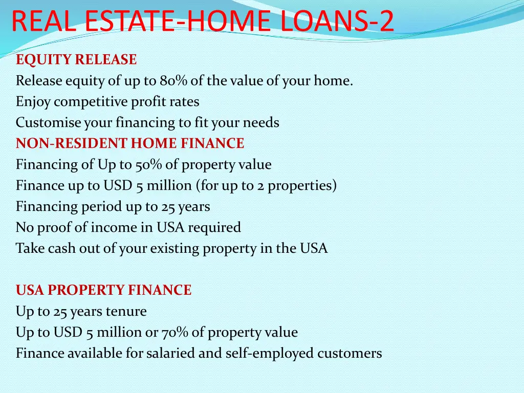 real estate home loans 2