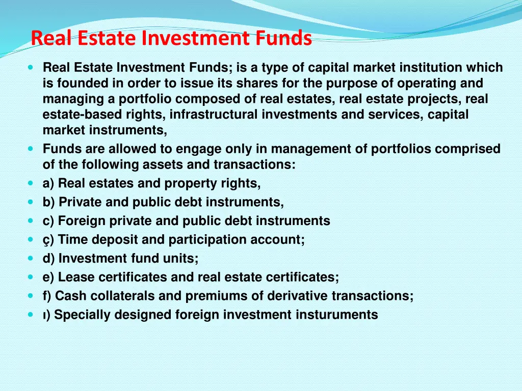 real estate investment funds