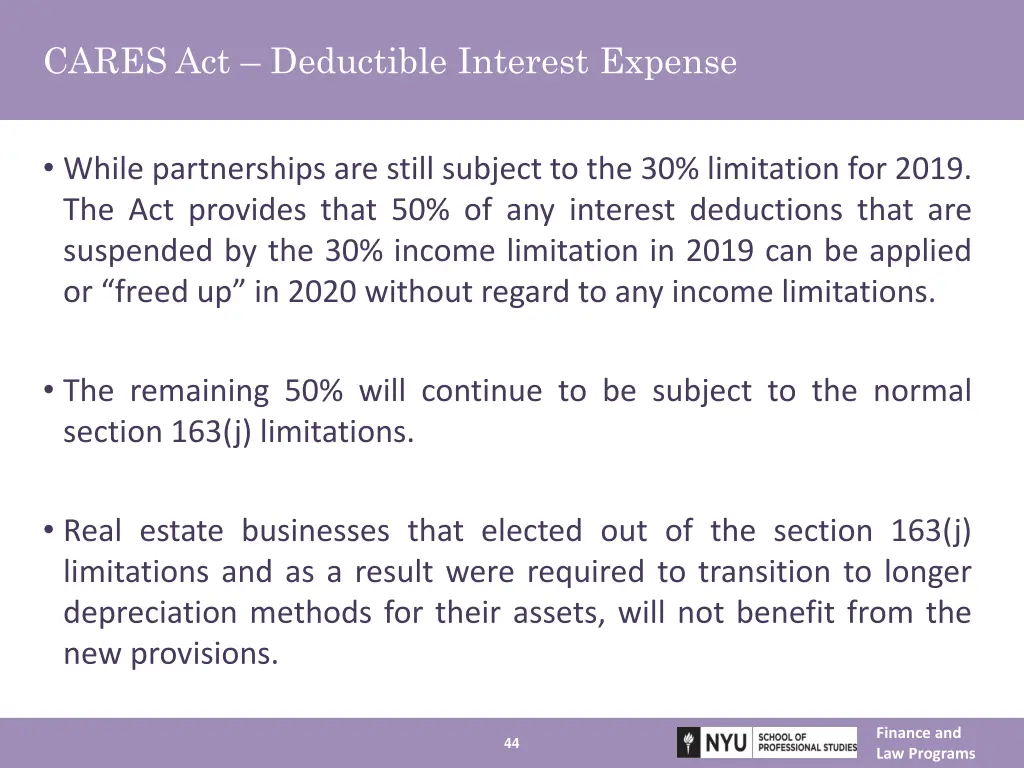 cares act deductible interest expense 1