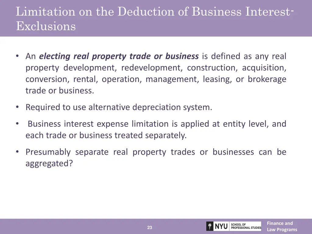 limitation on the deduction of business interest 3