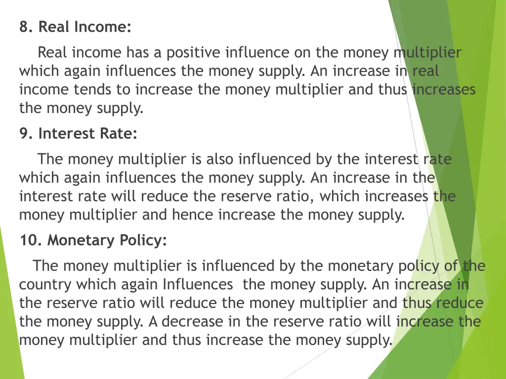 8 real income real income has a positive