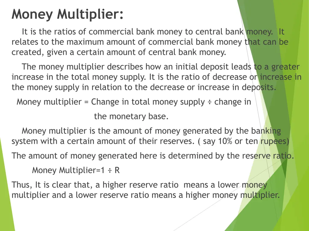 money multiplier