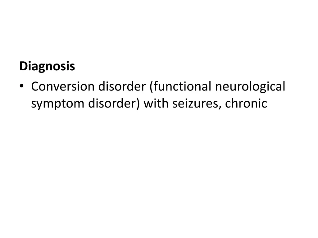 diagnosis conversion disorder functional