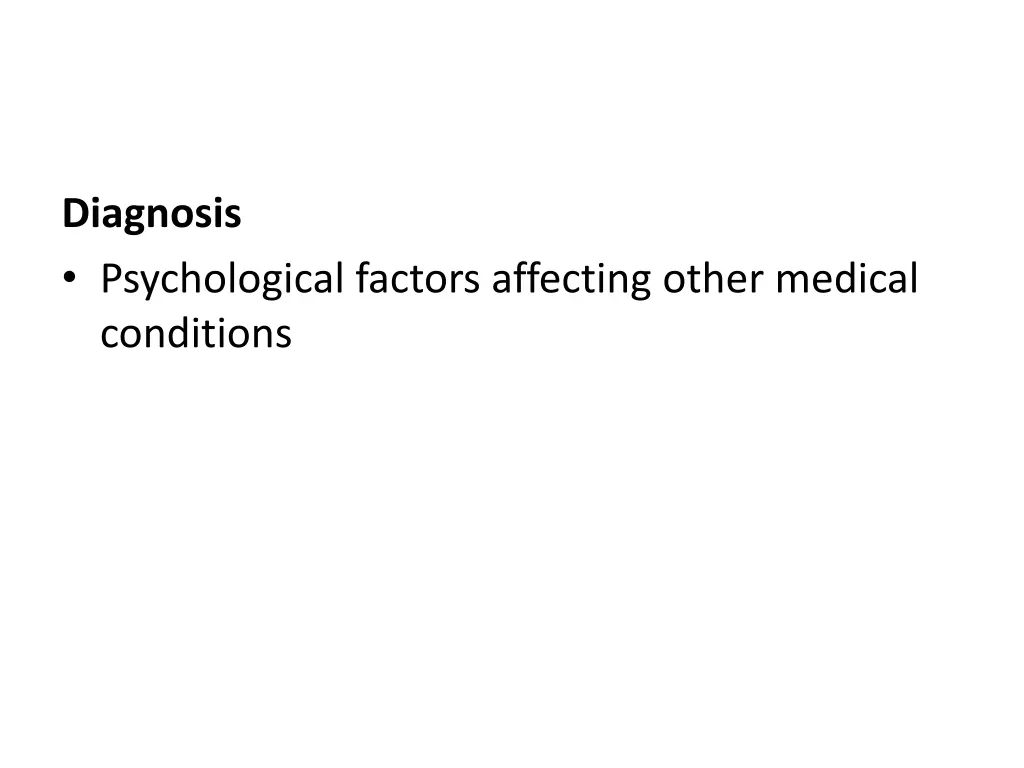 diagnosis psychological factors affecting other