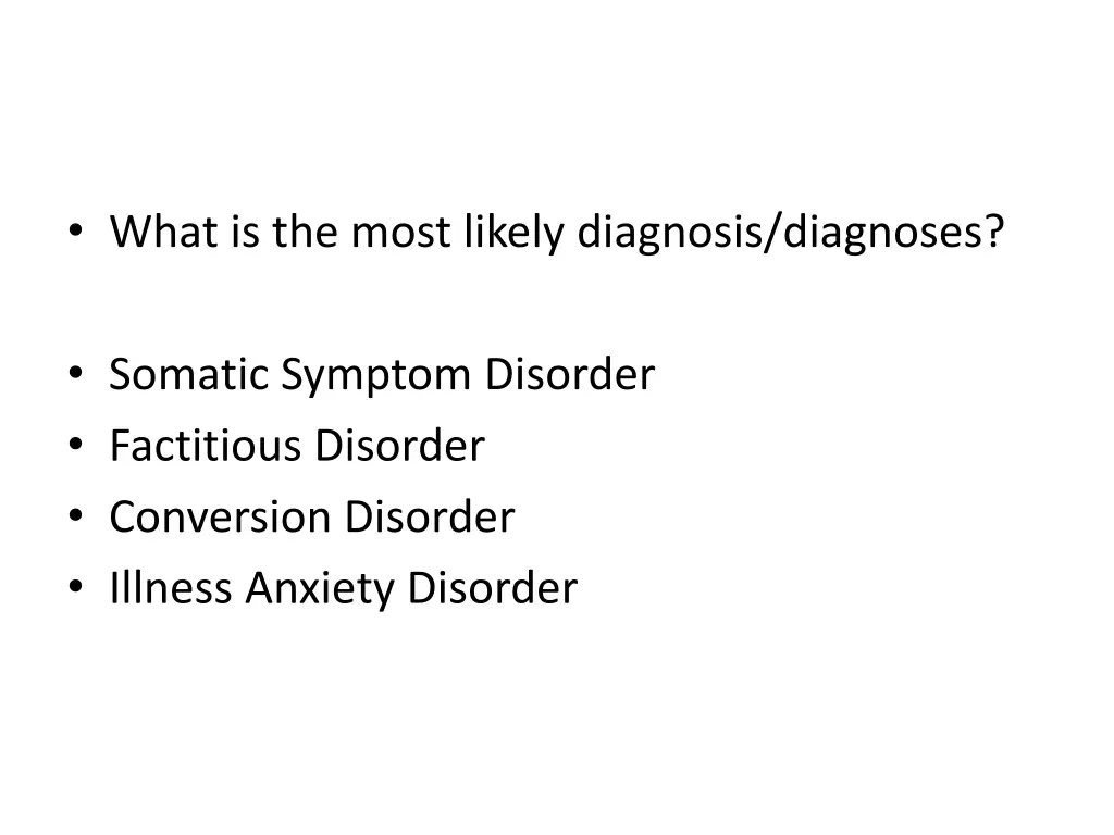 what is the most likely diagnosis diagnoses 3