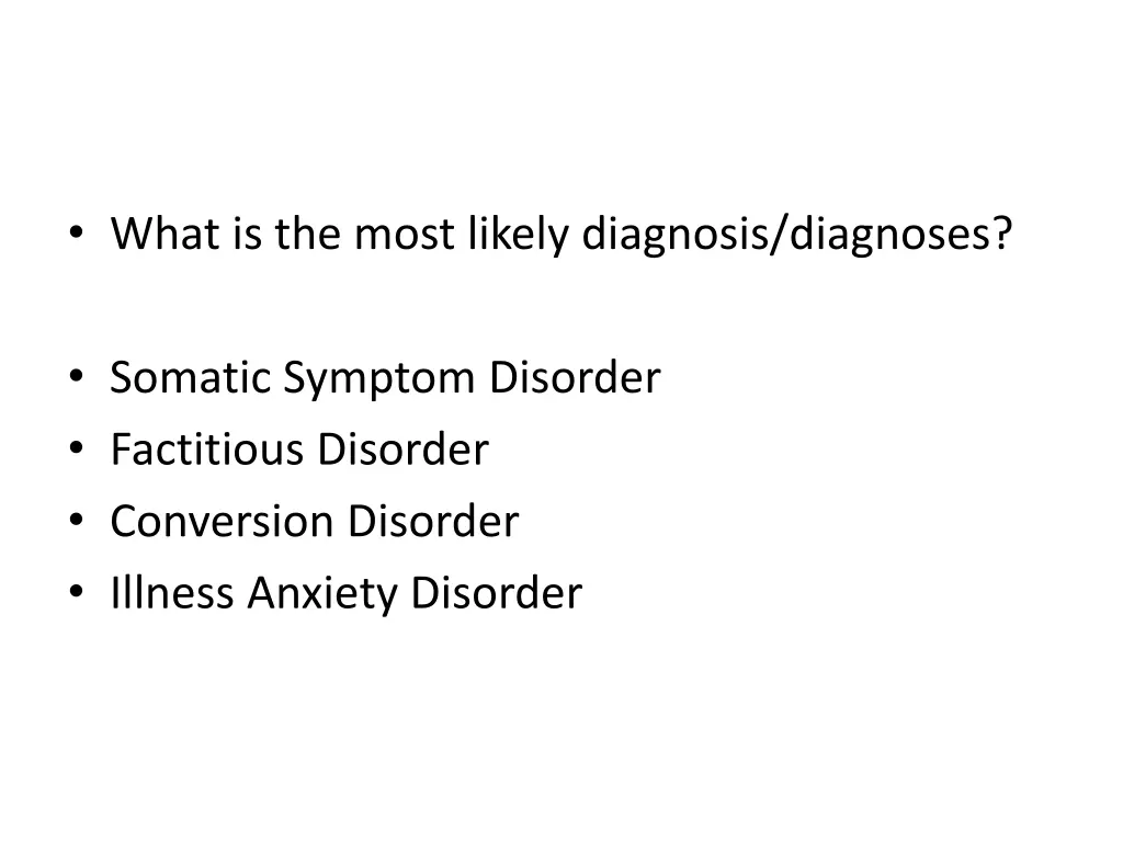 what is the most likely diagnosis diagnoses 4