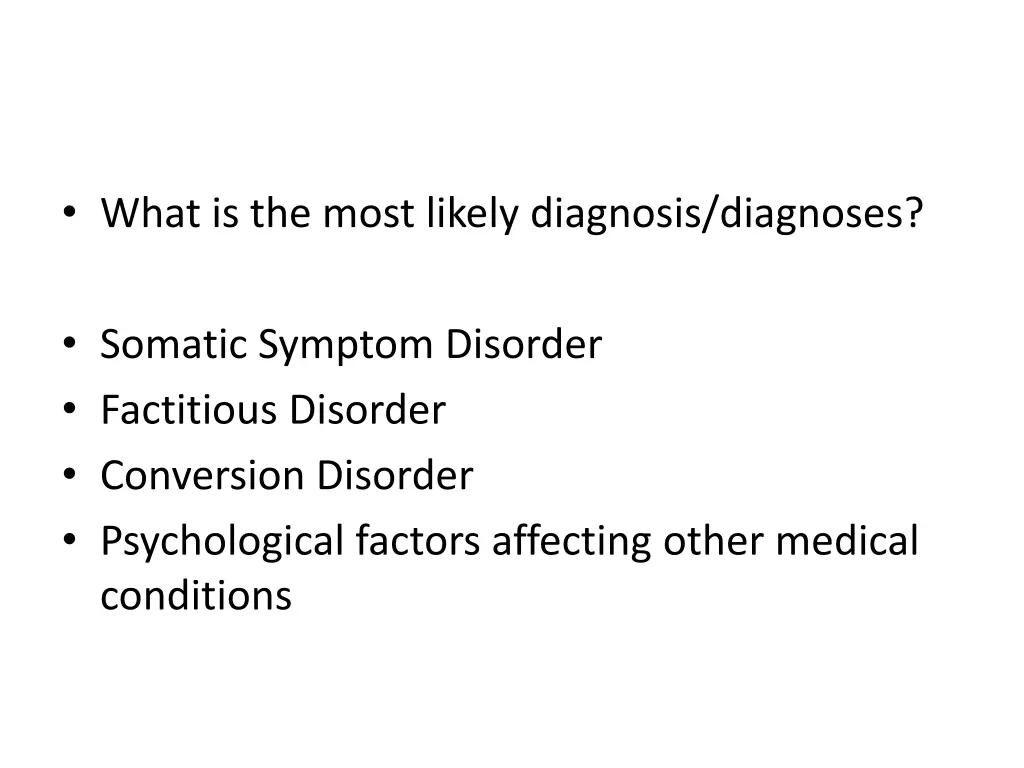 what is the most likely diagnosis diagnoses 5