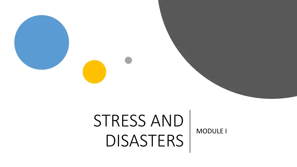 stress and disasters