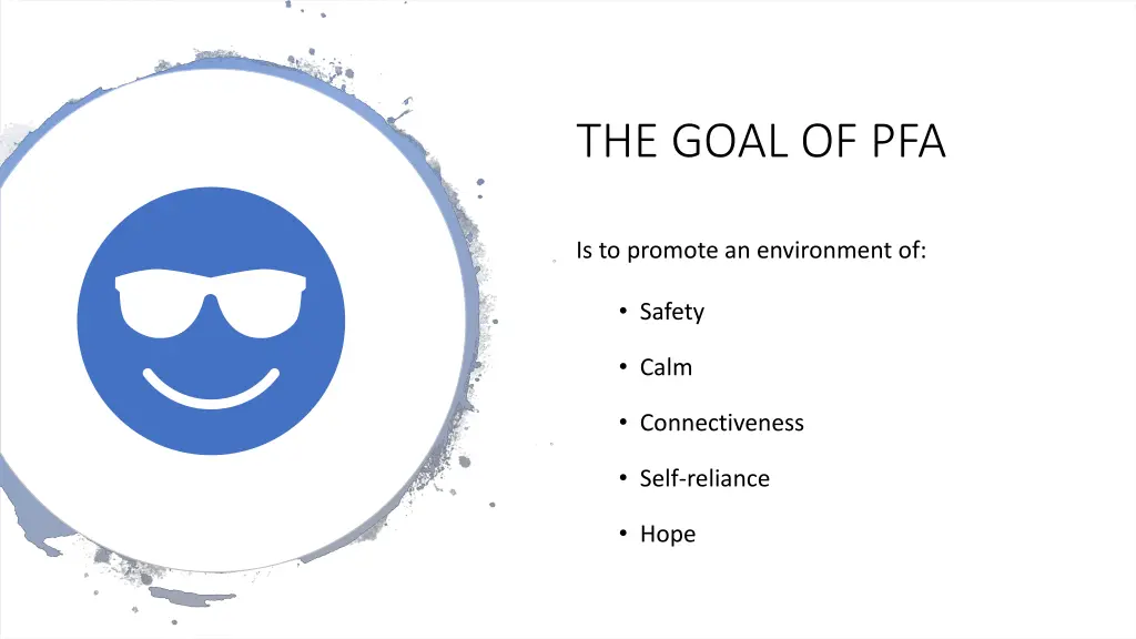 the goal of pfa