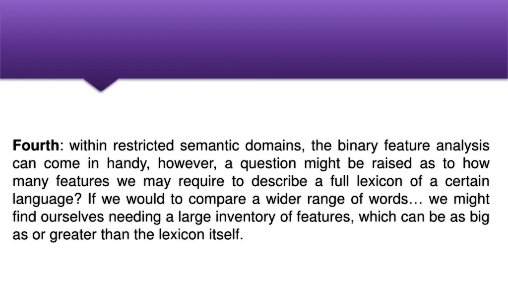 fourth within restricted semantic domains