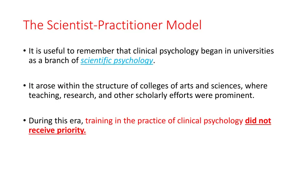 the scientist practitioner model 1