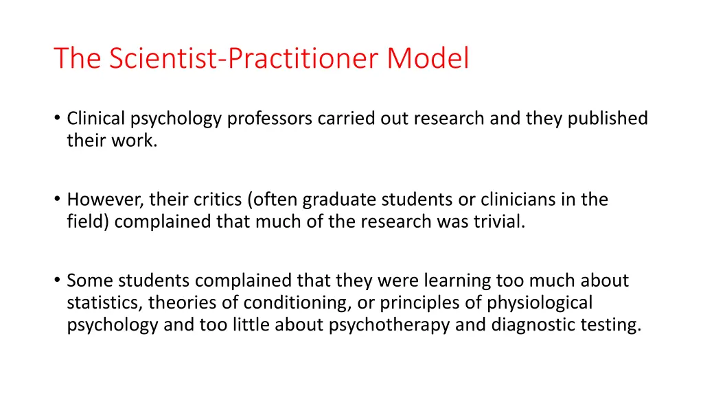 the scientist practitioner model 2