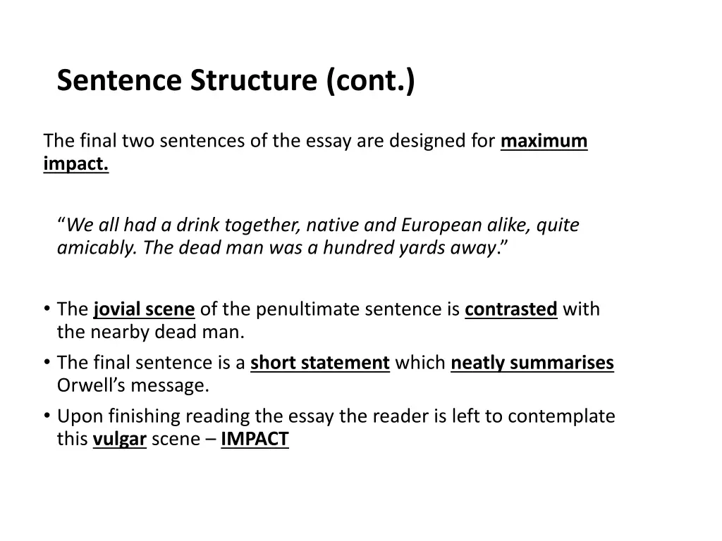 sentence structure cont 1