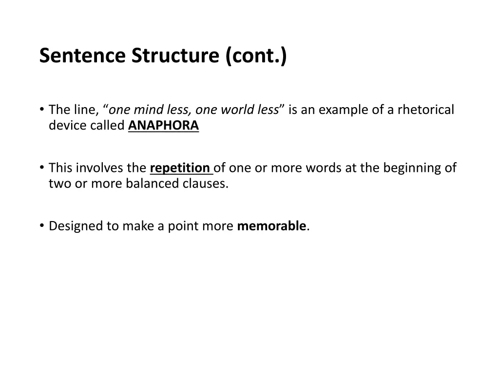 sentence structure cont