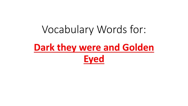 vocabulary words for