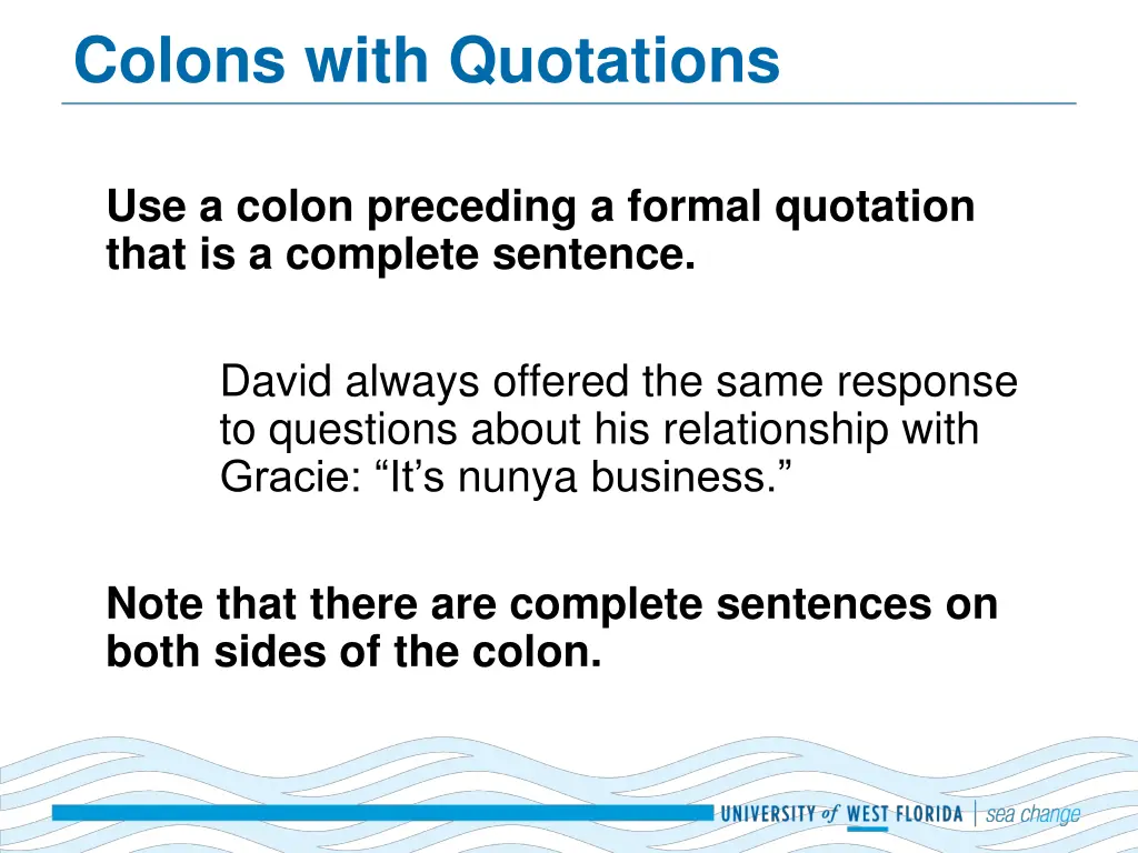 colons with quotations