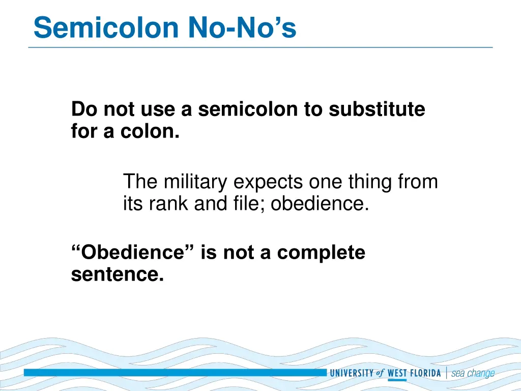 semicolon no no s 2