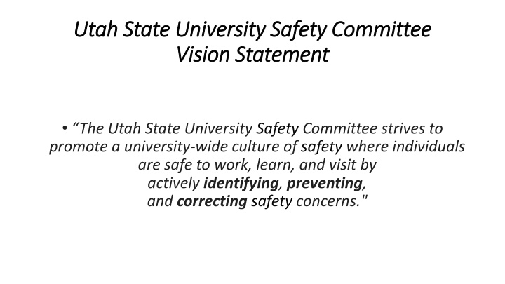 utah state university safety committee utah state