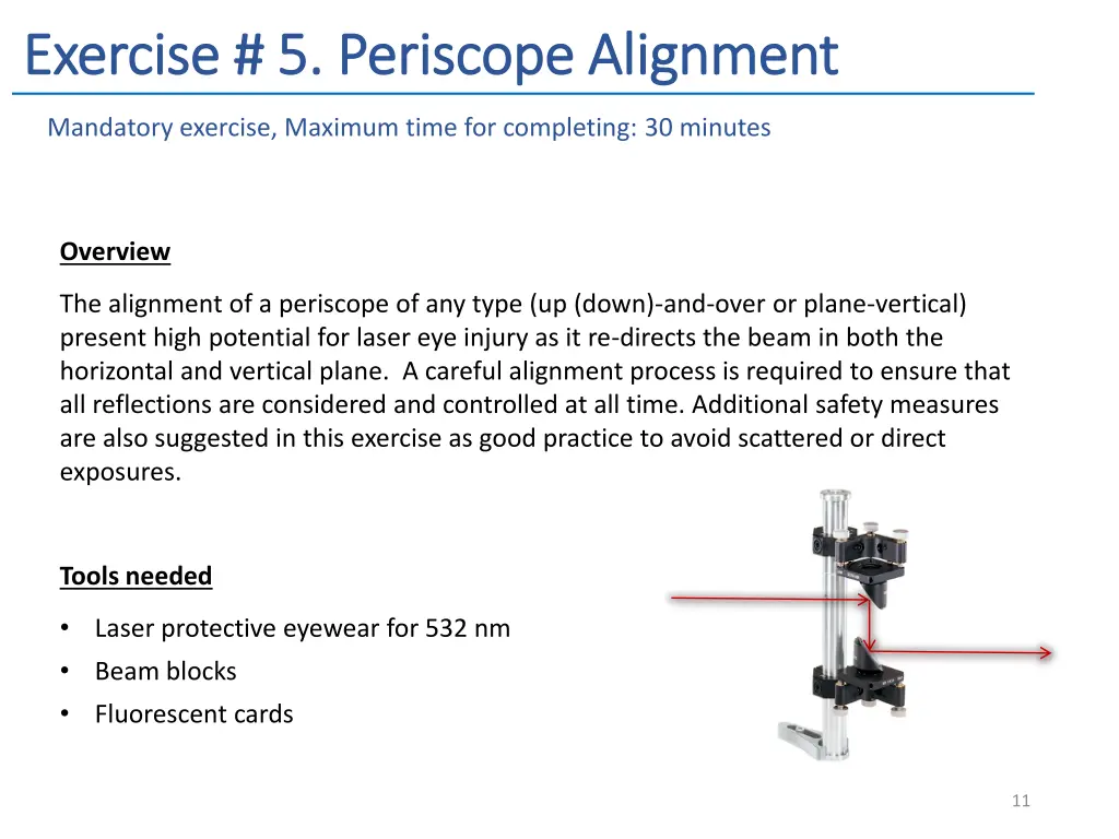 exercise 5 periscope alignment exercise