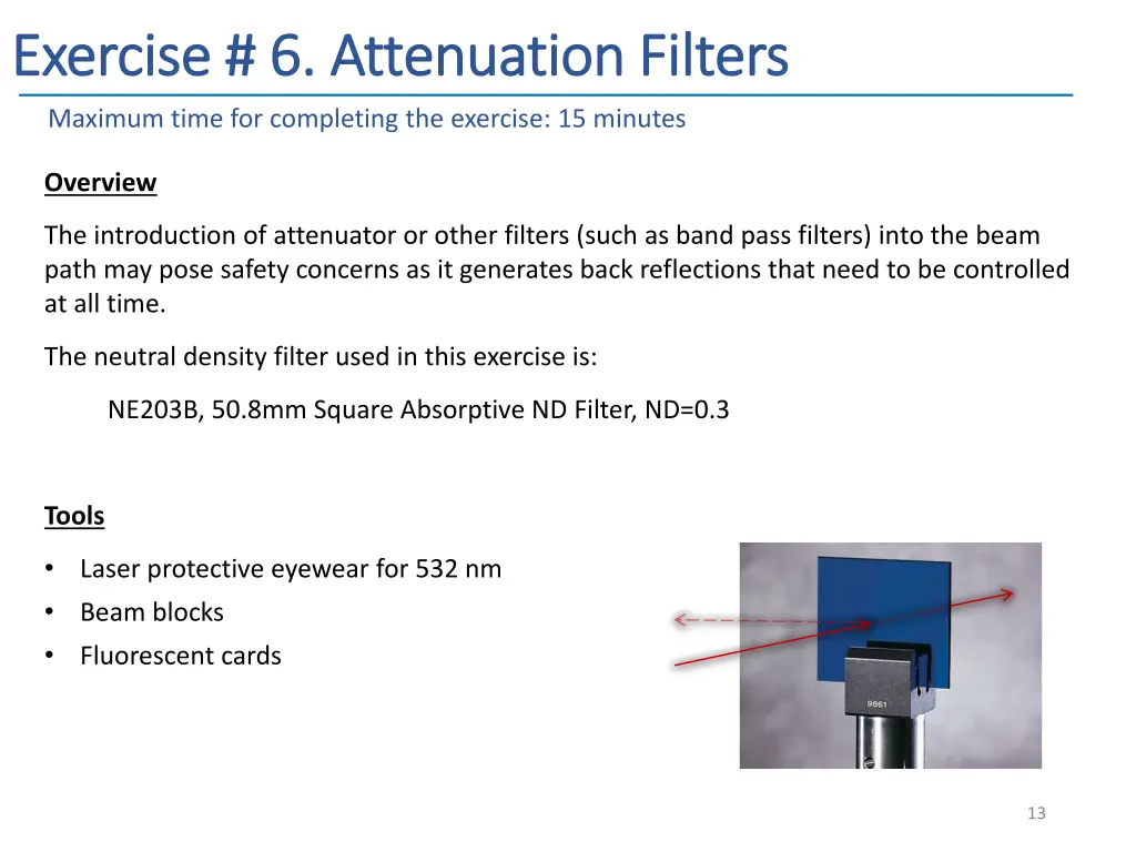 exercise 6 attenuation filters exercise