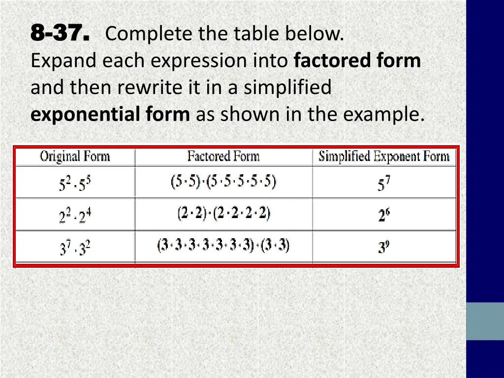 8 8 37 37 complete the table below expand each