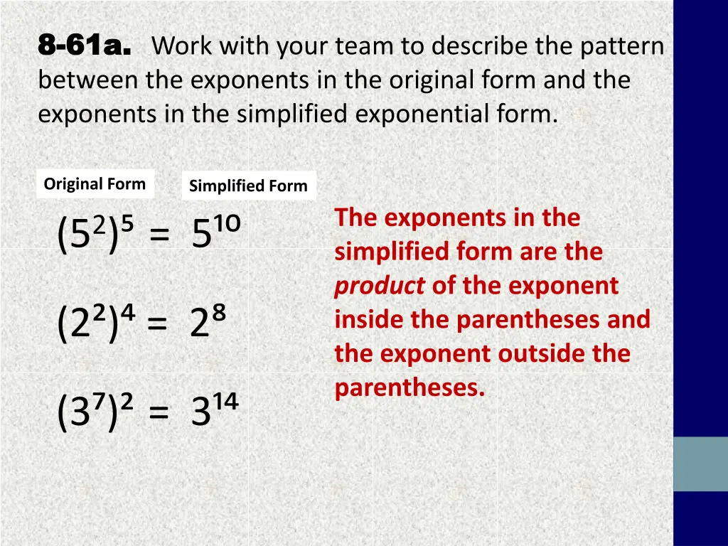 8 8 61a 61a work with your team to describe