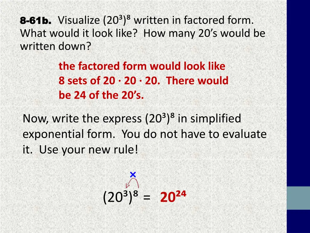 8 8 61b 61b visualize 20 written in factored form