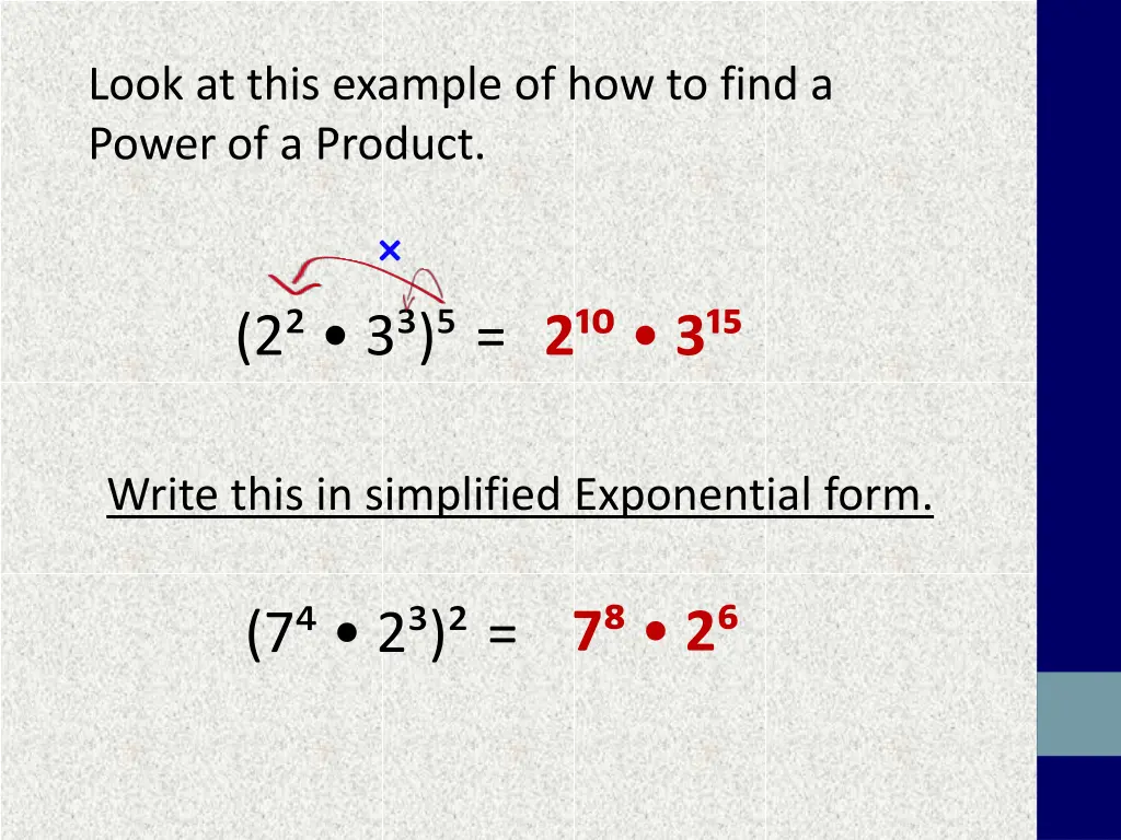 look at this example of how to find a power