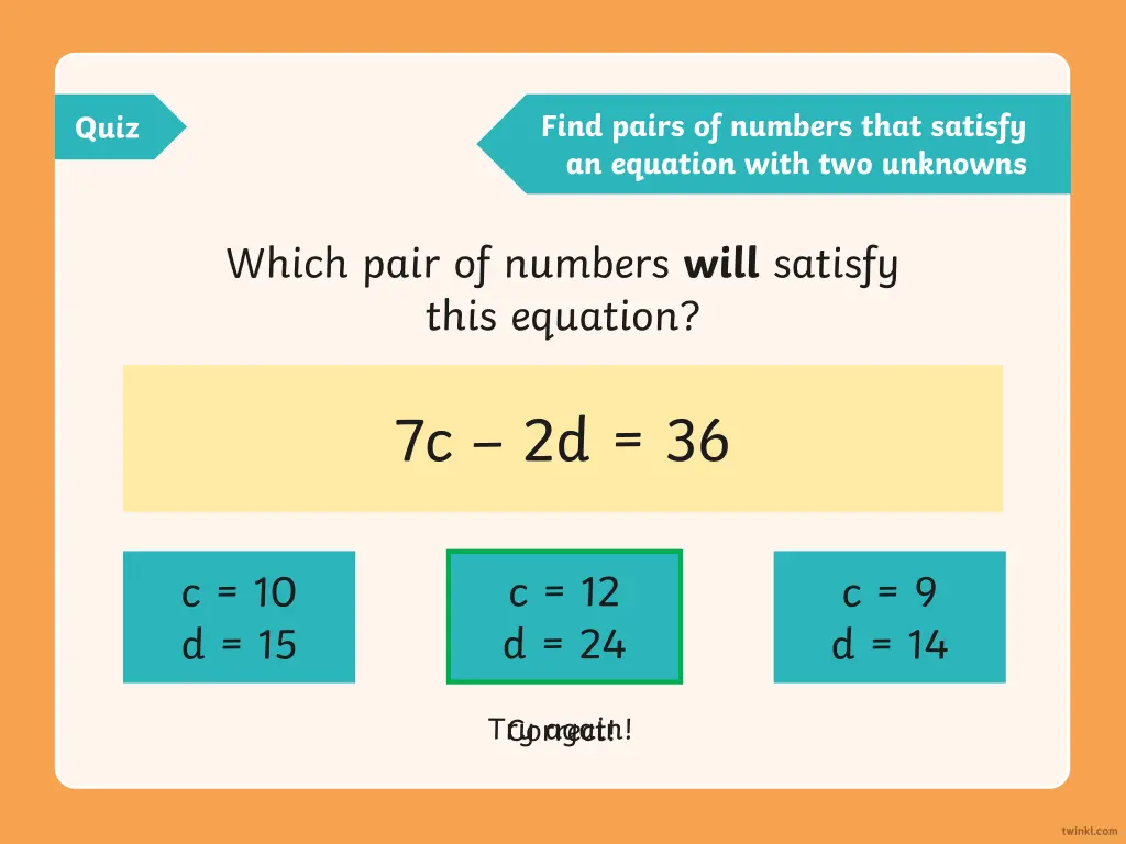 find pairs of numbers that satisfy an equation 3