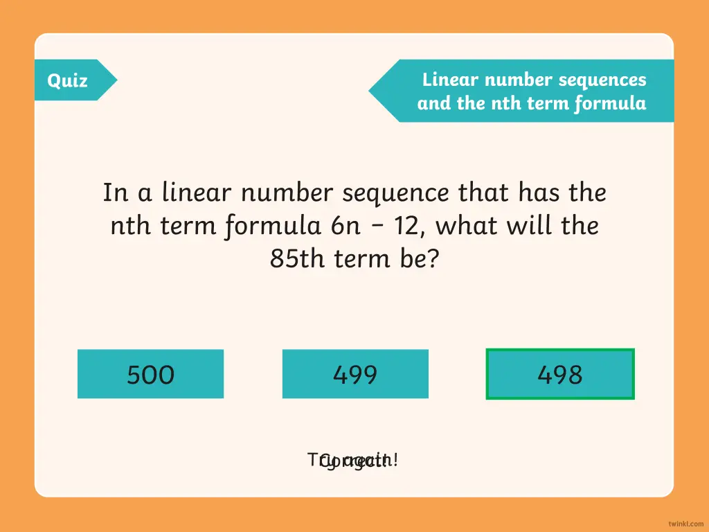 linear number sequences and the nth term formula 3