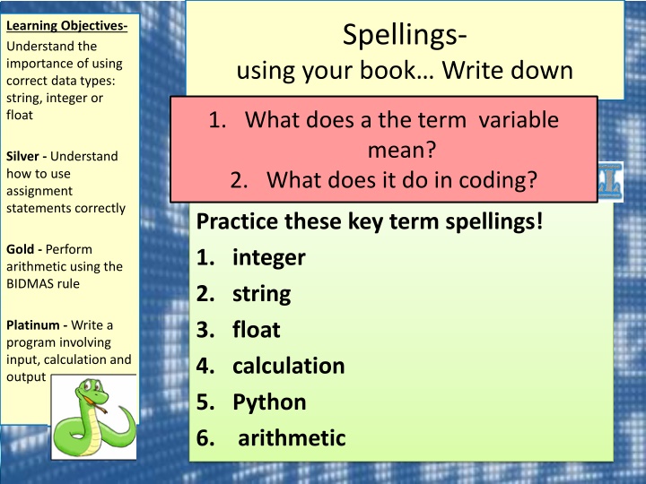 learning objectives understand the importance