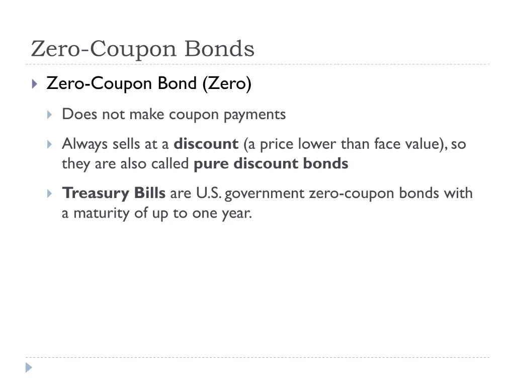 zero coupon bonds