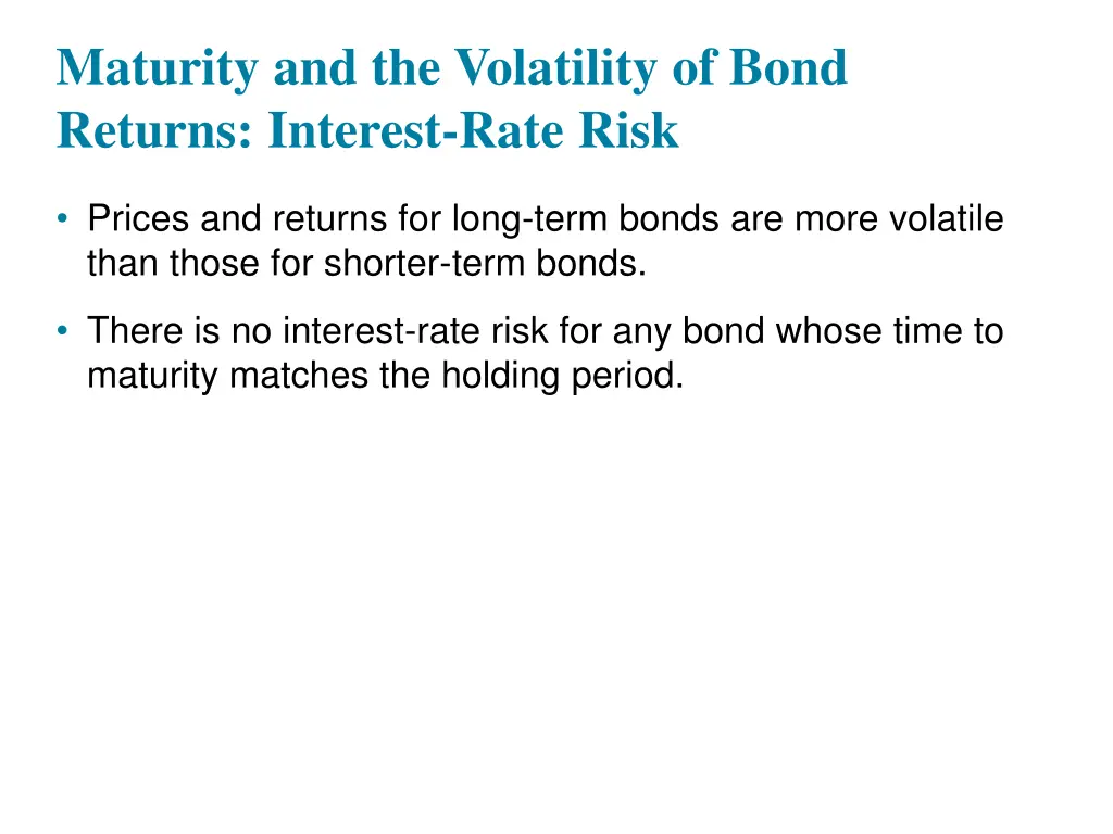 maturity and the volatility of bond returns