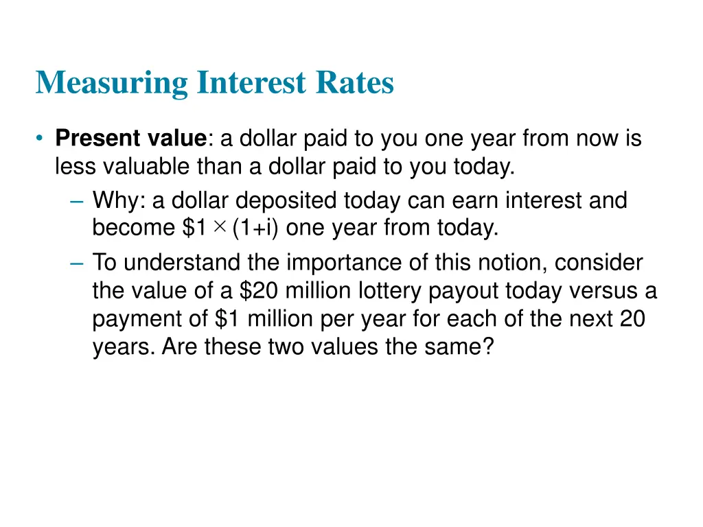 measuring interest rates