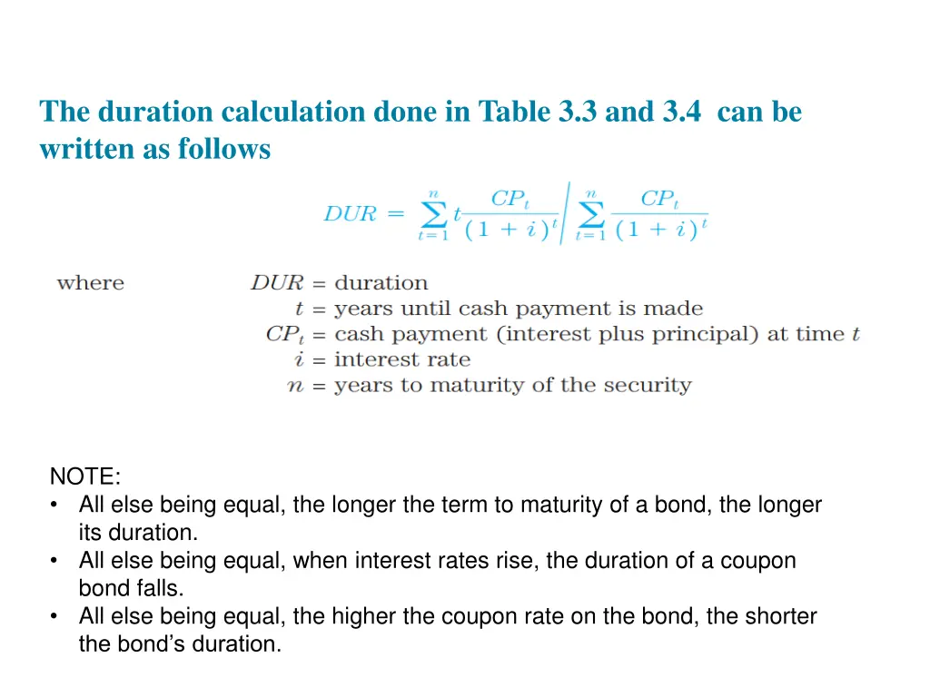 the duration calculation done in table