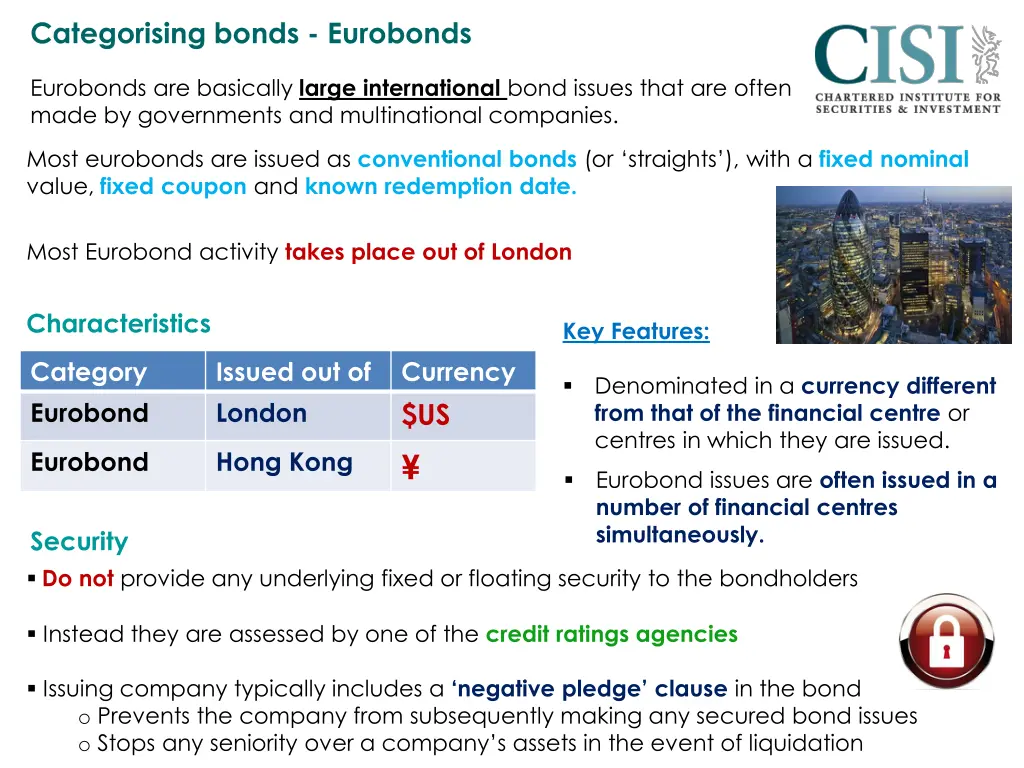 categorising bonds eurobonds