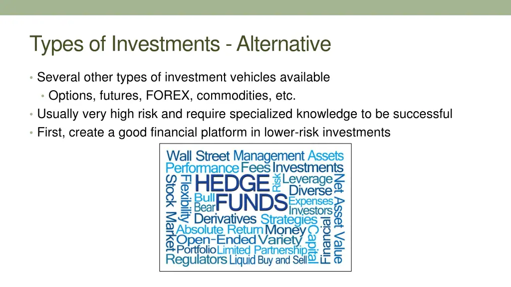 types of investments alternative