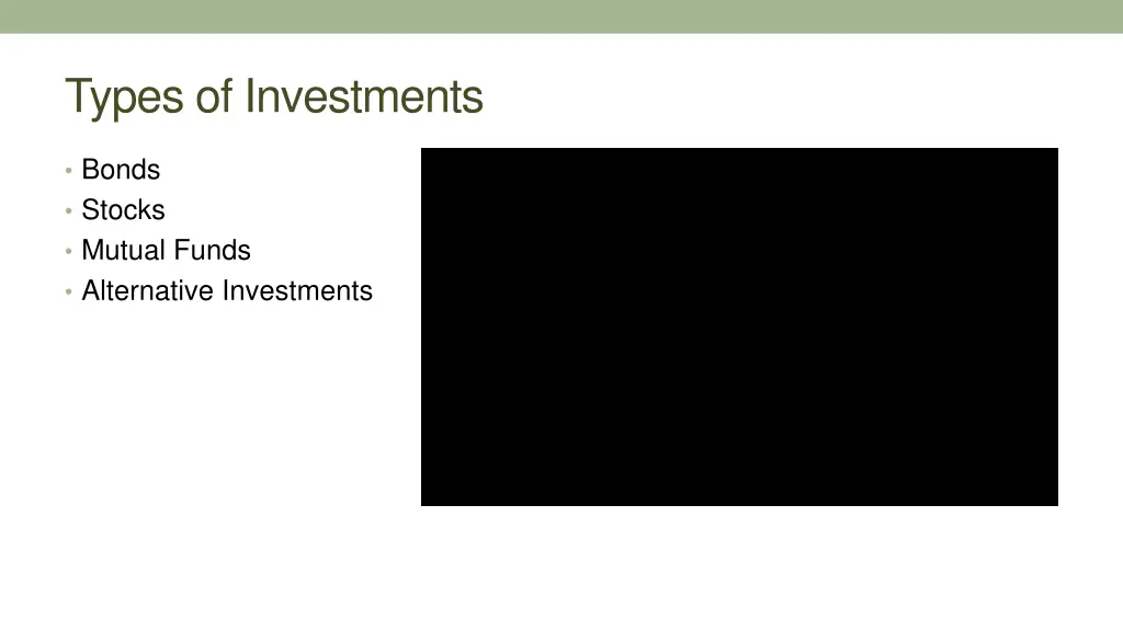 types of investments