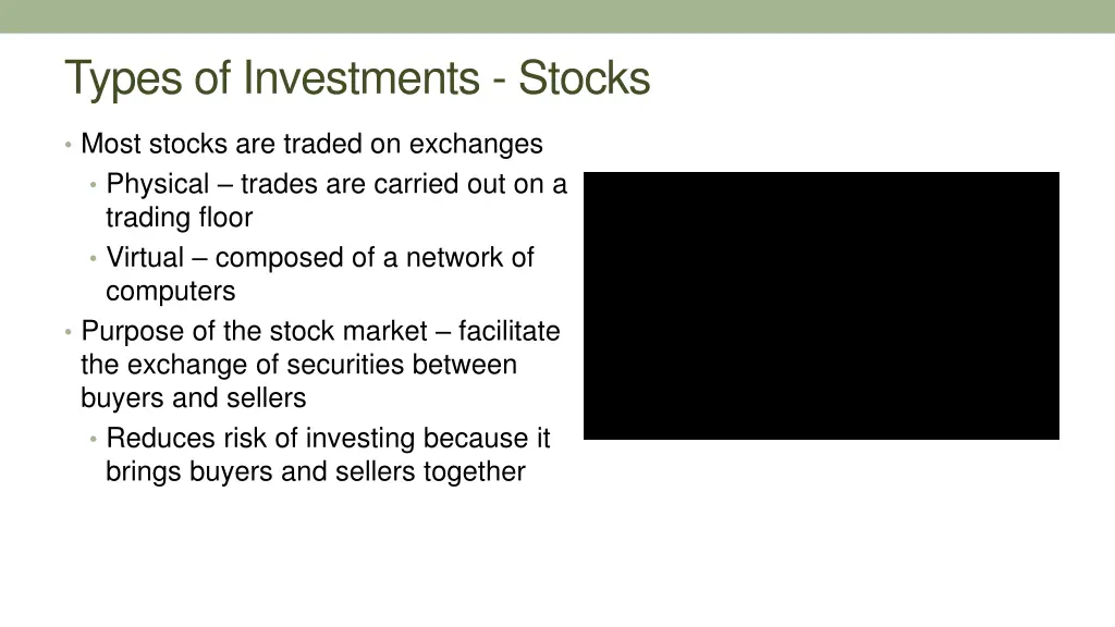 types of investments stocks 7