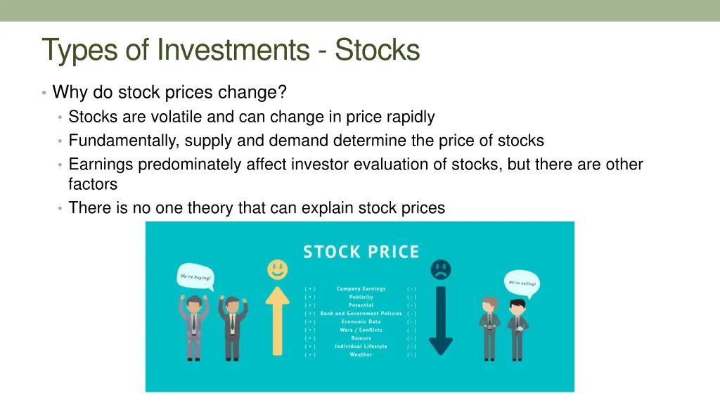 types of investments stocks 9