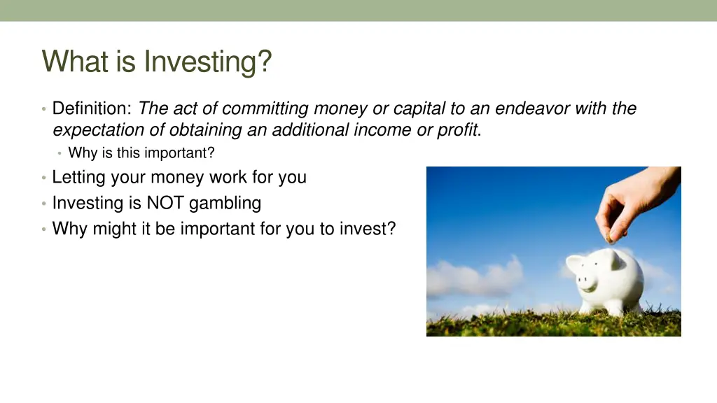 what is investing