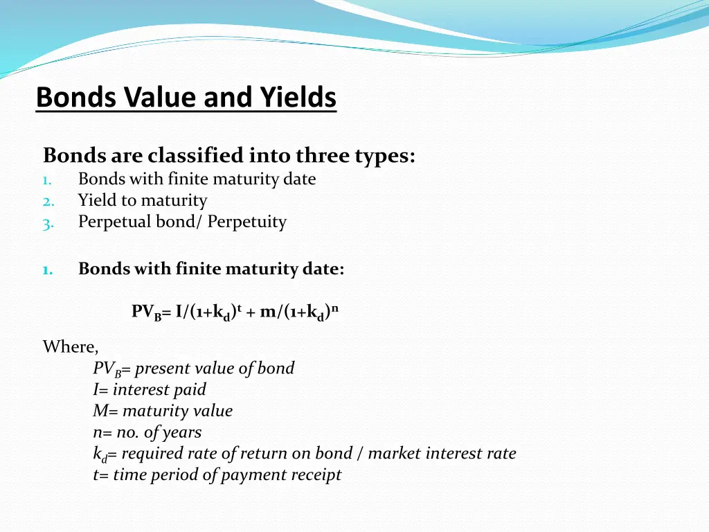 bonds value and yields