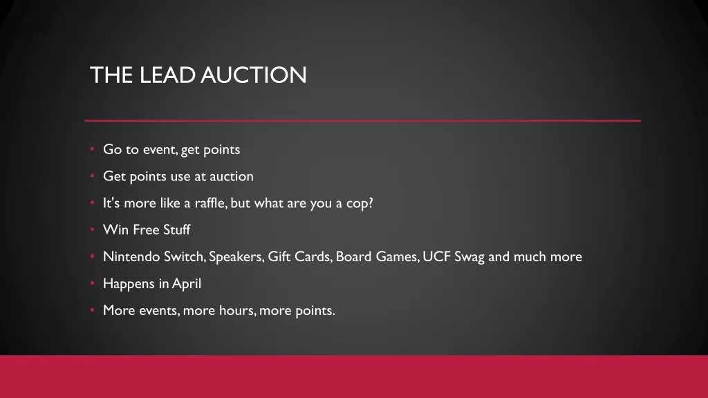 the lead auction