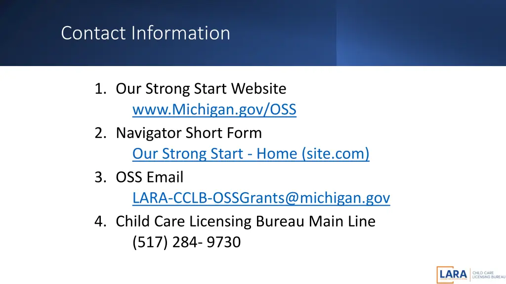 contact information