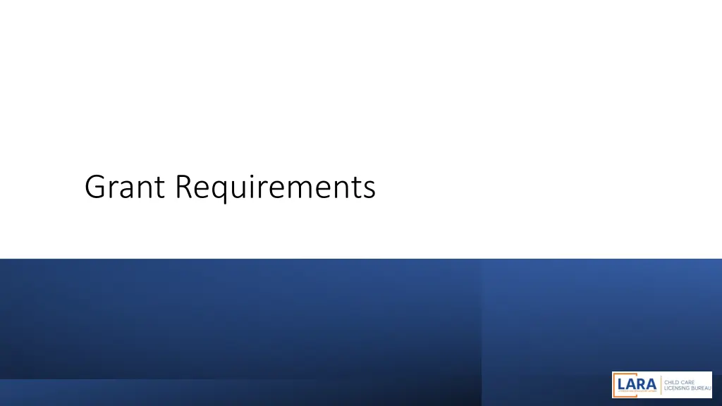 grant requirements