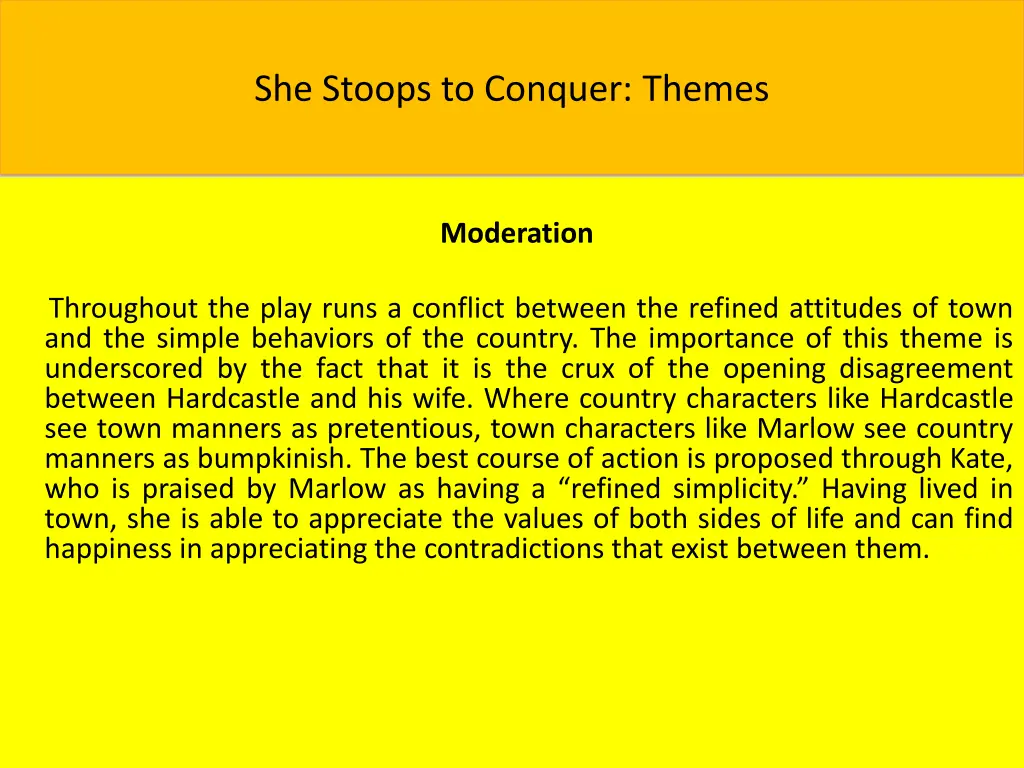 she stoops to conquer themes 3