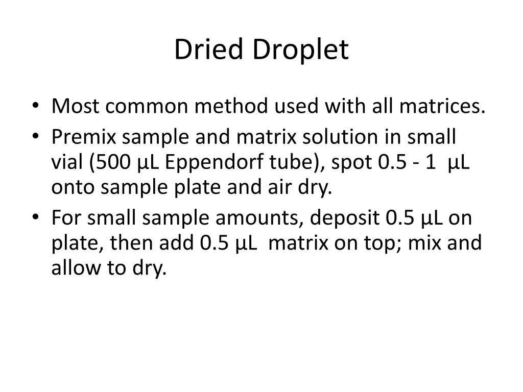 dried droplet